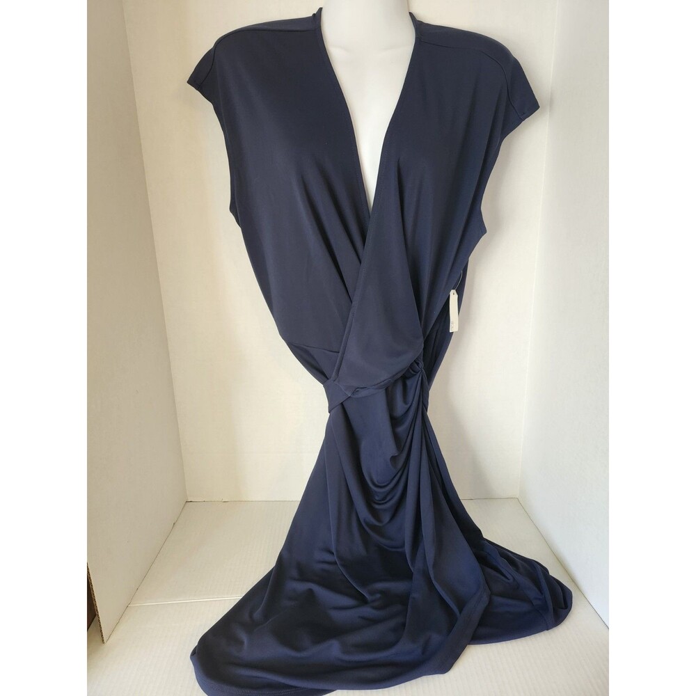 Amazon Womens Size XL Short Sleeve Faux Wrap Dress